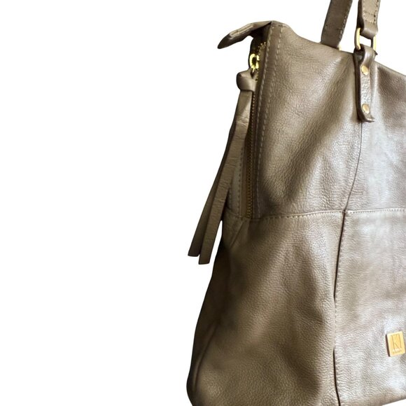 Kooba Leather Tote Bag With Dual Handles & Gold Hardware - Picture 10 of 11